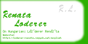 renata loderer business card